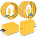 USB C Fast Charger for iPhone 17/ Air/16/15 Pro Max,2Pack 10FT Type C Charger Block & Cable, PD 3.0 Super Fast Charging for iPad Pro MacBook Air/Pro M1/M2, AirPods-Yellow