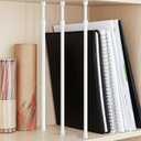 AIZESI Spring Tension Curtain Rods Short Tension Rod (White,18" to 27"-3Pcs)