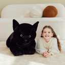 IKASA Black Cat Stuffed Animals Plush Toys,Giant Big Large Jumbo Soft Toy,30" Cute Huge Size Fluffy Plushy Fat Plushie,Gifts for Kids