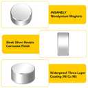 DIYMAG Super Strong Neodymium Magnet, 40 x 20mm Rare Earth Magnets High Power Round Magnetic Large Magnetics Permanent Disc Magnetism 2 Piece (1.57inx0.79in)