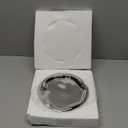 CHENDECOR Silver Tray Decorative Vanity Tray Bathroom Tray Jewelry Dish Ceramic Silver Round Plate Holder Makeup Tray Home Organizers Irregular Storage Plate Bathroom Organizer (Round)