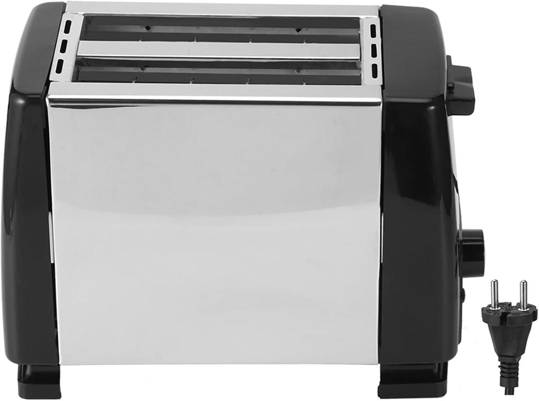 2 Slice Extra Wide Slot Toaster, Stainless Steel Toaster Machine with 6 Toast Settings, Removable Crumb Tray and Compact Design Perfect for Toasting Bread, Bagels, Waffles and Puff Pastry