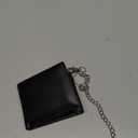 CLASSIC RFID Blocking Mens bi-fold Style Cowhide Leather Steel Chain Wallet, texas black