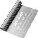 Baking Pastry Dough Cutter Scraper with Measurements, Stainless Steel