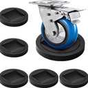 Bed Stoppers to Prevent Sliding - 6 Pack Furniture Wheel Stopper for Hardwood Floor - Rubber Bed Frame Stopper Caster Cups fit All Wheels of Furniture, Sofa, Bed, Chairs