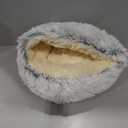 Cat Bed for Indoor Cats, Calming Cozy Cave with Self-Warming Plush, Entire Bed Machine Washable & Anti-Slip Base, Breathable Pet Bed for Small Cats&Dogs All Seasons (Grey, 20 * 20inch)