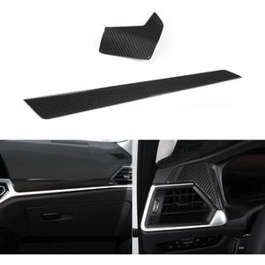 JSWAN Carbon Fiber Center Console Dashboard Panel Trim Cover for BMW 3 4 Series G20 G22 G21 G82 G42 330i 325i 430i 425i 225i M4 (LHD) Dashboard Lid Stripe Cover (2pcs Carbon Fiber)