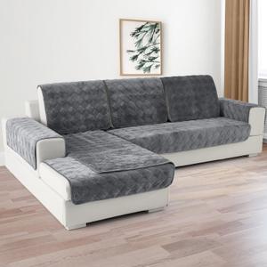 Deep Dream Couch Cover, Sectional Couch Covers, Sofa Covers for 3 Cushion Couch, Couch Cover for Dogs Pets Kids Recliner Loveseat L Shaped, AntiSlip Sofa Covers 28 x 70 Inch  Dark Grey (Only 1 piece)