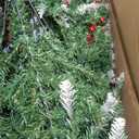 YITAHOME Prelit Christmas Tree 6FT with Remote, Frosted Green Bell Artificial Hinged Christmas Tree with Pre-Decorated Pine Cones & Berries, 450 Color Changing Lights, 11 Modes