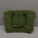 Canvas Tote Bag for Women,Women's Bags Crossbody Bags Work Laptop Tote Bag Large Handbags Purse for Travel Nurse Teacher (New Upgrade Army Green With Compartments and Side Cup Holders)