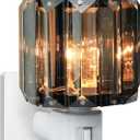 Pluggable Fragrance Warmer-Crystal Electric Wax Melt Burner -Candle Melt Warmer -Wall Plug in Wax Burner Warming Scented Candle Wax Melts and Tarts or Fragrance Oils (Gray)