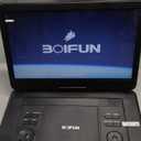 17.5" Portable DVD Player with 15.6" Large HD Screen, 6 Hours Rechargeable Battery, Support USB/SD Card/Sync TV and Multiple Disc Formats, High Volume Speaker, Black