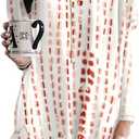 Poetsky Fall Womens Tunic or Tops to Wear with Leggings Long Sleeve Casual Long Shirts Blouses with Pockets (White, XXL)