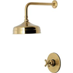 Kingston Brass KB6337AXSO Restoration Single-Handle Pressure Balanced Shower Faucet, Brushed Brass