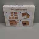 Cat House for Indoor Cats - Wicker Cat Bed with Double-Sided Soft Cushion, Decorative Handwoven Pet Bed Furniture