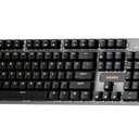 Newmen GM325Pro Mechanical Keyboard,104 Keys Rainbow LED Backlit Wired Gaming Keyboards,Hot-Swap Metal Panel ABS Black Keycaps Gaming Mechanical Keyboard for Windows Laptop PC Linear Red Switches