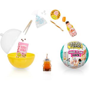 MGA's Miniverse Make It Mini Cafe Series 4, Mini Collectibles - Blind Pack, DIY, Resin Play, Replica Food, NOT Edible, Collectors, 8+, 3 Pack