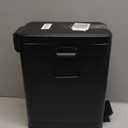 Small Trash Can with Lid Soft Close-10L/2.6 Gal Stainless Steel Outdoor Dog Poop Garbage Can-Metal Waste Bins with Pedal for Bathroom Bedroom Office-Black