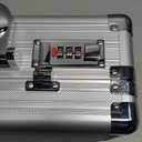 Security Lock Boxes - 14.2 x 9.4 x 4.5 Inch Medium, Portable Locking Storage Totes with Dual Combination Locks, Medicine Lock Box, Lock Boxes for Personal Items, Cash & Briefcase - Silver