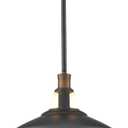 CLAXY Rod Pendant Light Black Barn Farmhouse Pendant Lighting Dimmable Kitchen Hanging Pendant Light Fixture-15.3"