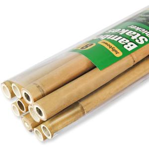 Jollybower 10pcs 1" D Thicker Heavy Duty Bamboo Stakes, 8FT Plant Stakes, Natural Garden Stakes for Tomato, Bean, Flowers,Trees Potted and Climbing Plant Support