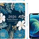2026 Planner for Women | Jan 2026-Dec 2026 Pretty Hardcover Agenda | 6.3" x 8.5" Spiral Bound Monthly/Weekly/Daily Calendar Planner with Bookmark, Perfect for School, Office & Home SuppliesB12)