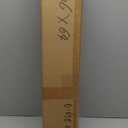 Sunbox Cordless Bamboo Roman Shade Blind, Woven Wood Roman Shades, Light Filtering Natural Bamboo Shades for Windows, French Doors, 34.5" W x 74" H, Pearly White