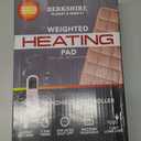 Berkshire Weighted Heating Pad for Pain Relief -18"x33" Electric Heat Wrap with 10 Heat Settings, Auto Shut Off -Targets Back, Neck, Shoulder, Leg, Abdomen Cramps -Machine Washable & Portable (Dark Sage)