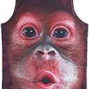 ZUEVI Men's Casual 3D Printed Tank Tops Sleeveless Graphics T-Shirt M/L