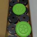 12 Pack 0.065" Trimmer Line Compatible with Greenworks Weed Wacker, 18Ft String Trimmer Refill Dual Line Weed Eater String Replacement Spool (10-Pack) Cap Cover(2-Pack)