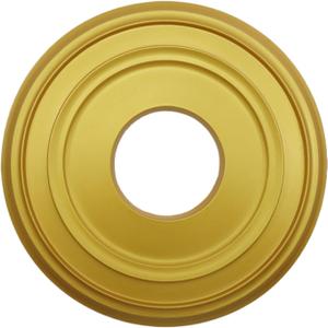 HEVSTIL Gold Ceiling Medallion PU Ceiling Medallion for Light Fixtures Simple and Modern Ceiling Light Decorative Fan Medallion Lighting Ceiling Ring Covers for Chandeliers Home, 12"OD x 3.94"ID