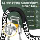 Titanker Bike Chain Lock with Keys, 3.3 Feet Security Heavy Duty Anti-Theft Bicycle Chain Locks for Bike, Motorcycle, Bicycle, Door, Gate, Fence, Grill (6mm, 8mm, 10mm Thick Chain)