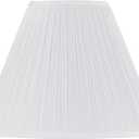 Aspen Creative 33136, Mushroom Pleated Traditional Spider Lamp Shade, White, 7" Top x 18" Bottom x 13" Slant