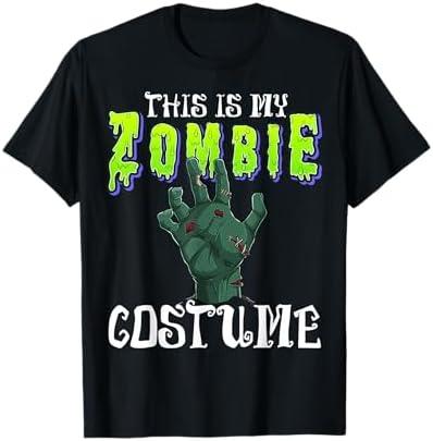 This Is My Zombie Costume - Halloween Costume Zombie Hand T-Shirt Medium, Black 