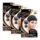 Qfitt (3 Pack) Mesh Dome Style Wig Cap #5011 (3 Count (Pack of 1))