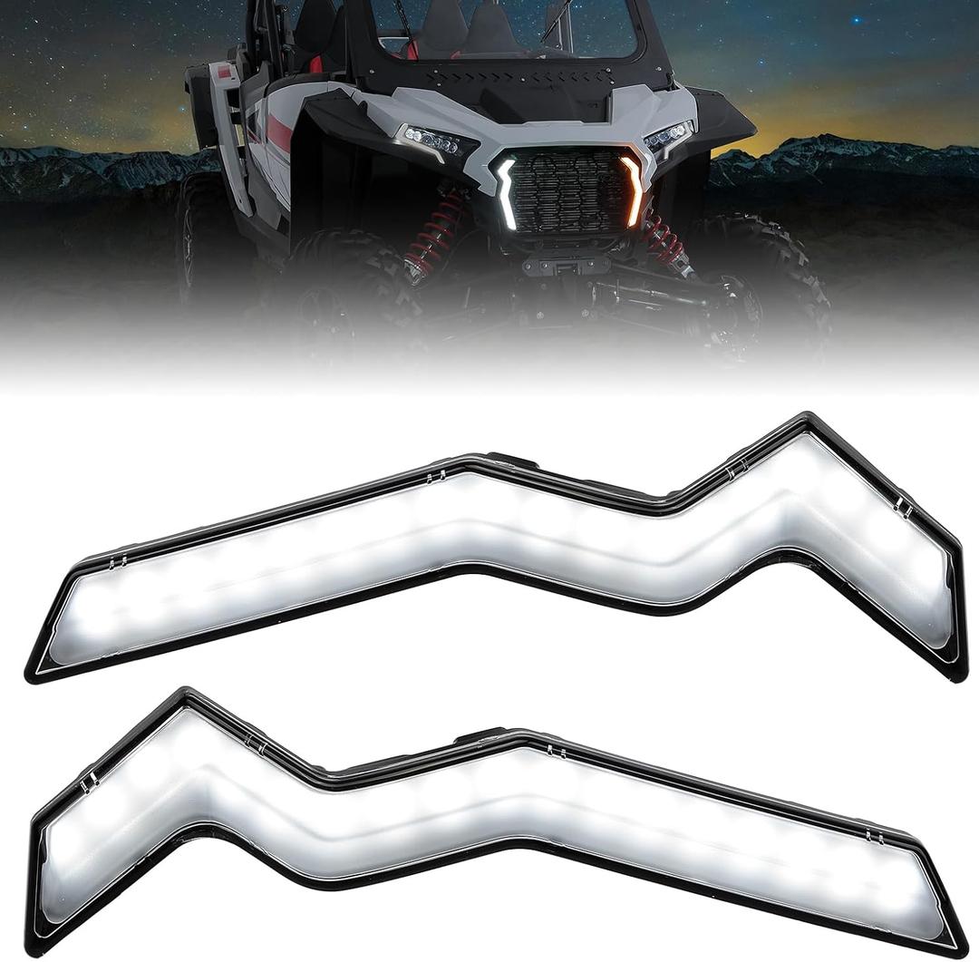 KEMIMOTO Luces de circulacin 2024/2025+ XP 1000, luces de acento compatibles con Polaris RZR XP 1000/4 2024/2025+ accesorios IP65 LED Fang Turn Signal Street Light 2 piezas, Plug and Play