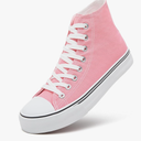 Womens High Top Canvas Sneakers,Lace-up Canvas Shoes,Casual Tennis Walking Shoes, Size 6,5