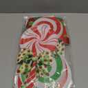 Meonum 4 Pcs Peppermint Candy Christmas Decorations Outdoor Large Christmas Yard Stakes Lime Green and Red Xmas Candy Garden Lawn Signs with Stakes and Bow for Home Pathway Walkway Party Decor(Red)