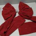 Meseey 36x18 Inches Extra-Large Christmas Tree Topper Bow Red Velvet Ribbon Gift Bows for Christmas Home Decor, Outdoor Indoor Car Decoration (Red)