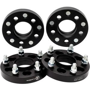 VLAOSCHI Black Forged 5x115 Hubcentric Wheel Spacers 1 Inch with 14x1.5 Studs 71.5mm Hub Bore Compatible with Dodge 5 Lug for 2009-2022 Challenger | 2006-2022 Charger | 2005-2008 Magnum - Pack of 4