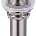 KES Bathroom Sink Drain Without Overflow Vessel Sink Lavatory Vanity Pop Up Drain Stopper Brushed Nickel Finish for 1.6"-1.9" Sink Hole, Brass and Stainless Steel, S2008D-BN