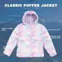 Eddie Bauer Girls' Winter Jacket - Heavyweight Quilted Down Jacket - Insulated Hooded Outerwear Coat for Girls Size 14-16, Pastel Lilac