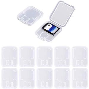 Clear Plastic Memory Card Case Compatible with SD SDHC SDXC Micro SD T-Flash Card (6 PCS)