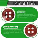 2 x Resin Sewing Buttons,10mm Sewing Round Shirt Button for CraftsDIY and Clothes Sewing (Red Coffee,50pcs)