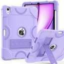 Cantis Case for iPad Air 11-inch (M3) 2025/ (M2) 2024, iPad Air 5th/4th Generation (2022/2020) 10.9 Inch, Heavy Duty Shockproof Rugged Protective for i Pad Air 11'', Purple+Purple