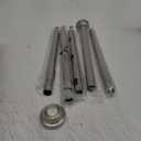 Shower Curtain Rod Adjustable Brushed Nickel Spring Tension Stainless Steel Telescoping Rod No Drilling Rods for Bathroom Closet Windows No Drilling No Slip No Rust 30 to 76 Inch