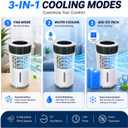1.8L Portable Air Cooler, Desk Air Conditioner Fan with Ice Pack