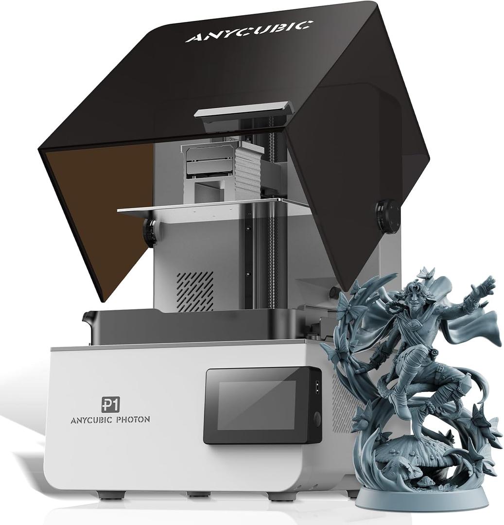 ANYCUBIC Photon P1 14K Resin 3D Printer, Stability Industrial Ball Screw, Engineering Resin Compatibility, 10.1'' Mono LCD&Auto-Leveling 3.0, Printing Size 8.79x4.96x9.05in