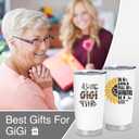 Gigi Mothers Day Gifts, Gigi Gifts for Grandma, Birthday Gift for Grandma from Grandkids, 20 oz Stainless Steel Tumbler With Lid & Straw