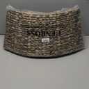 CENBOSS Rattan Christmas Tree Collar, Wicker Tree Skirt & Stand Base Cover (Black Wash, 24 inch)